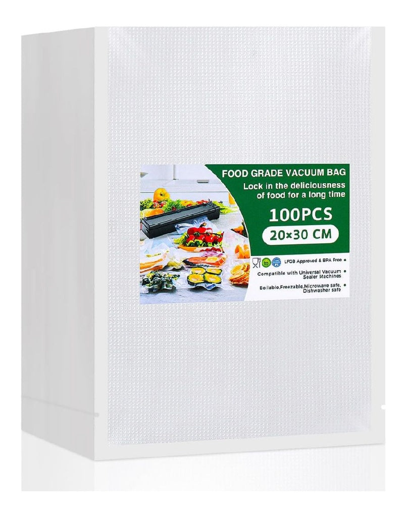 Sacs Sous Vide Alimentaire 20 x 30 cm 100 Sachainsi ques Gaufrés Pour Machine Sous Vide Réfrigérateur Congélateur et Cuisson Format Prédécoupé pour Viande Poisson et Légumes