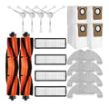 Pièces Accessoires Kit d'rechange pour D10 Plus RLS3D Z10 Pro L10 Plus Robots aspirateurs 2 Brosses Principales 4 brosses latérales 4 filtres 4 lingette Serpillière 4 sacs d'aspirateur