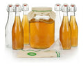 Kit Préparation Boissons Probiotiques Set de Fermentation pour Bière Kefir 6 Grands Bocaux dans Verre de 4L Bouteille de 750ml possédant Joint Hermétique Entonnoir 10cm Tissu Mousseline