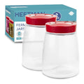 Lot du 2 bocaux de fermentation avec évent d'air 1 voie 14L Rouge Bocal en Verre Pots de Fermentation pour kéfir kimchi choucroute levain