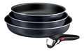 Enjoy Batterie de cuisinette avec poignée amovible 4 pièces Cuisinez rapidement avec ces poêles ainsi que casseroles induction Design empilable gain de place Technologie Light Tech légère